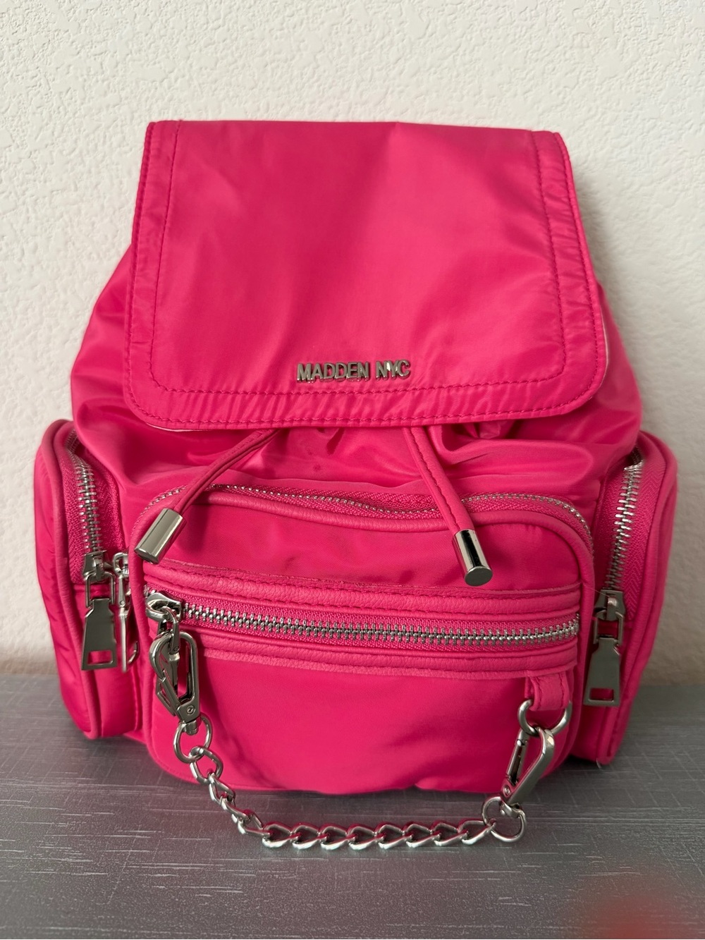 BNWT Madden NYC Pink Nylon Mini Backpack